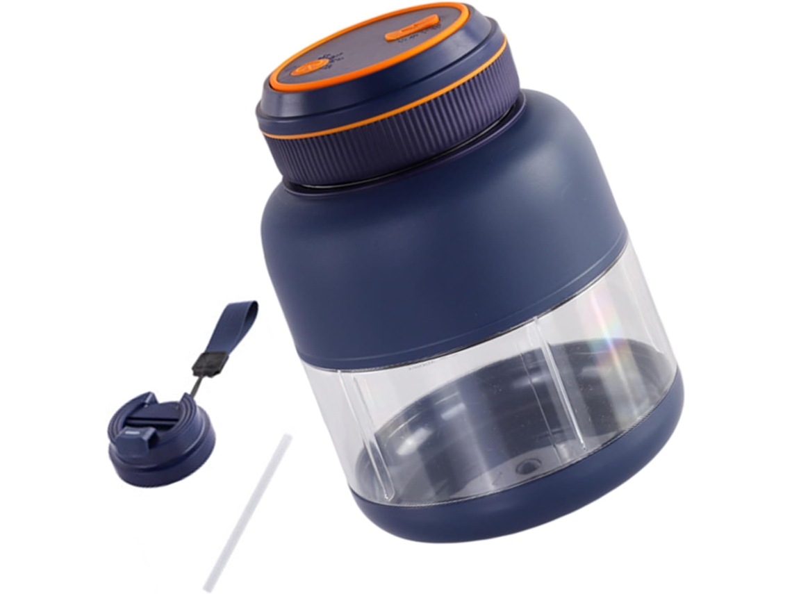 Liquidificador portátil semi-fibra recarregável de 800ml, potente para smoothies e misturas de alimentos, ideal para uso.