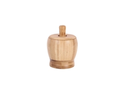 Grande Bambu Alho Mortar E Pestle, Alimentos Esmagador Com Tampa, Utensílio De Cozinha