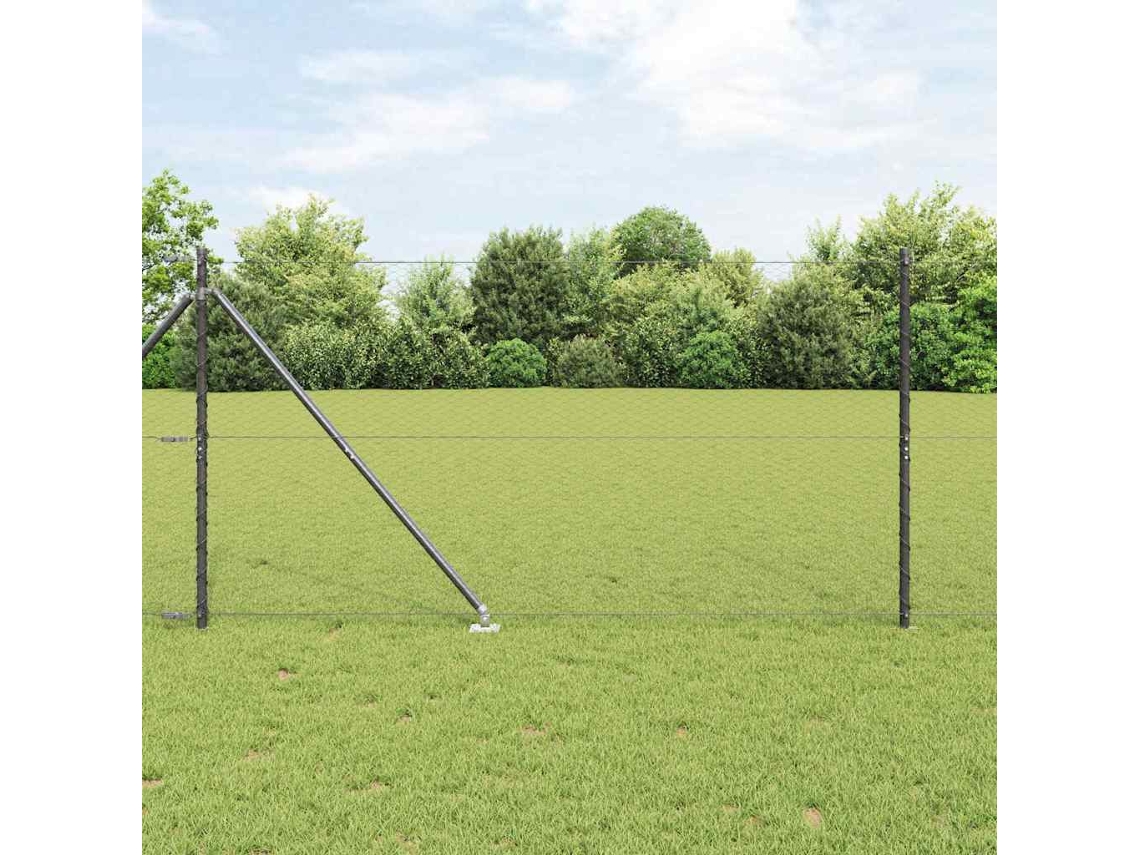 Vidaxl Cerca Hexagonal Com Poste 100 X 1,2 M Aço Revestido De Pvc