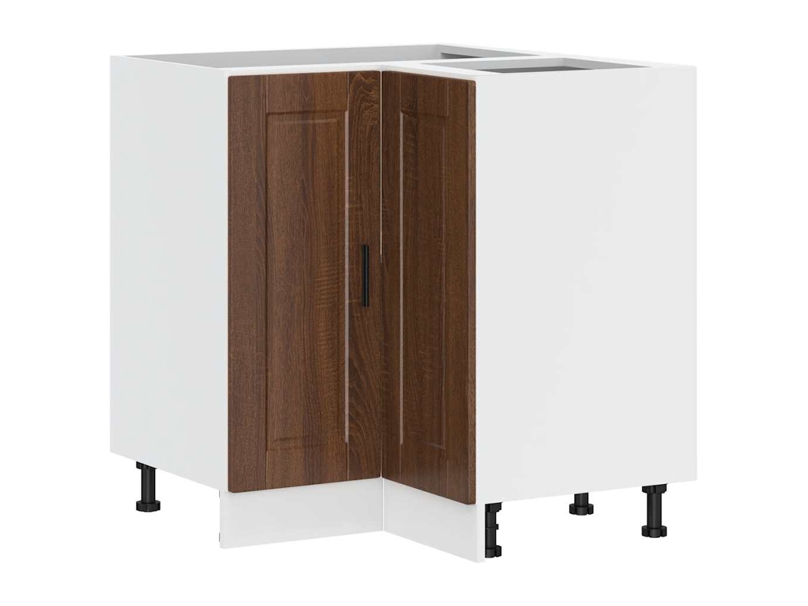 Kitchen Corner Base Cabinet, Kitchen Corner Base Cabinets Vidaxl Marrom Madeira Processada (n/a)