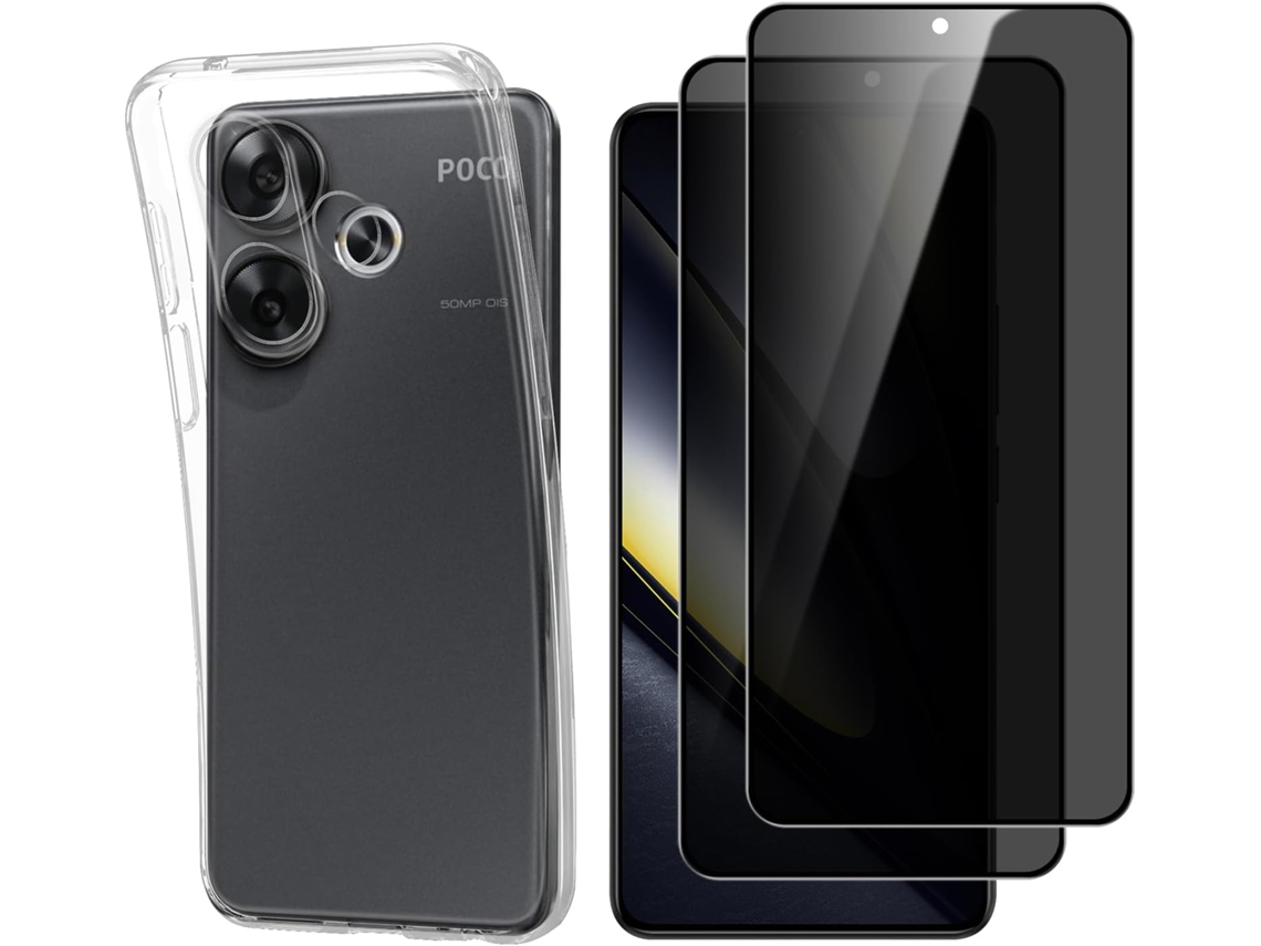 Conjunto De Películas De Ecrã Espionagem Para Xiaomi Redmi Turbo 3 5g/xiaomi Poco F6 5g Hongwe. Pele Sintética Transparente (21un)