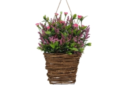 Cesto de Porta LAXISCREED com Flores Silvestres Decorativas