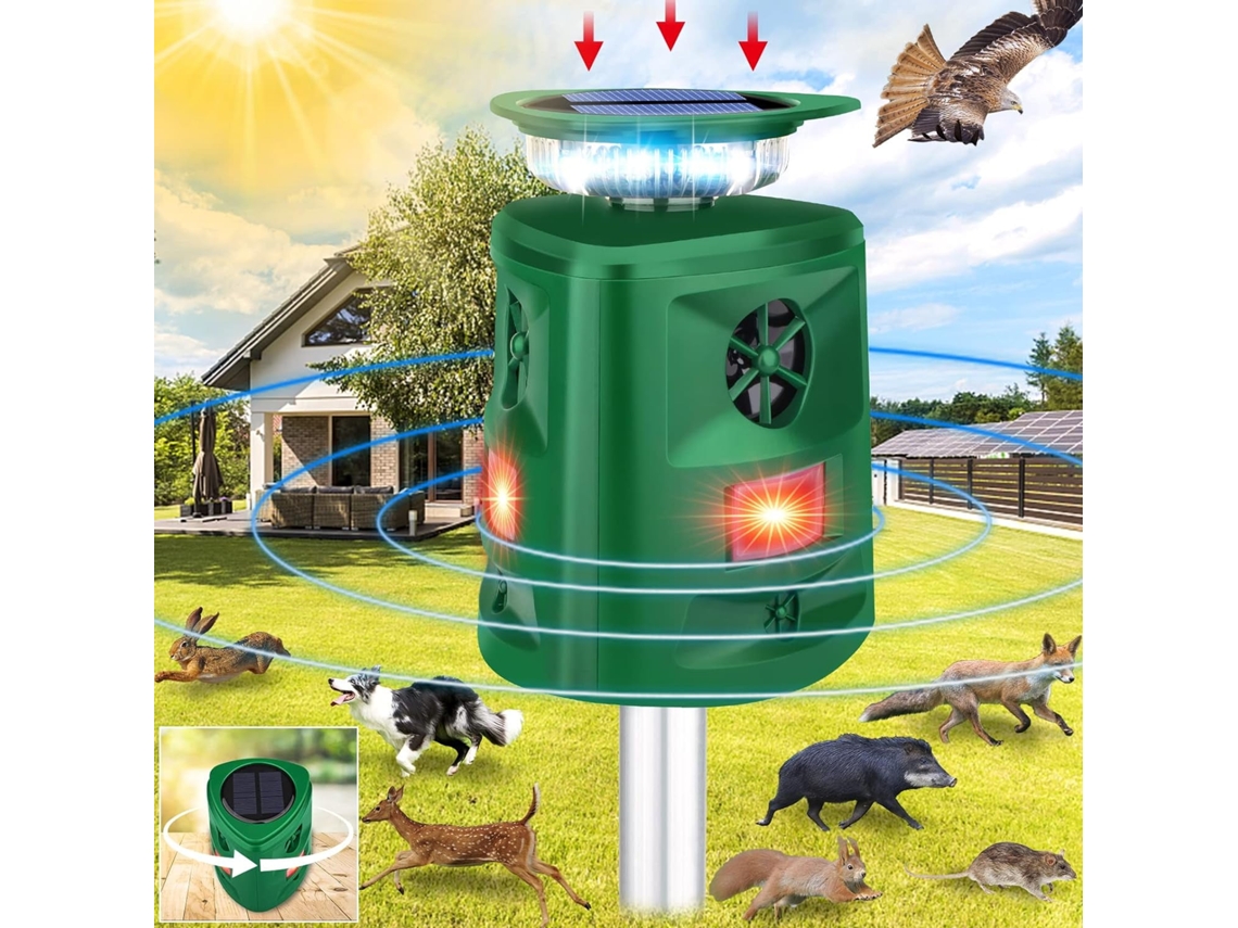 Ultrasonic Animal Repeller 360 Cat Repellent Outdoor To Keep Cats Away Dog Repellent GERTIZ