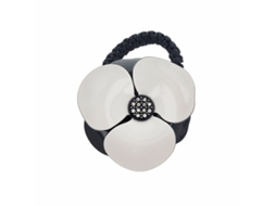 Elástico de Cabelo Araban Flor Preto Branco