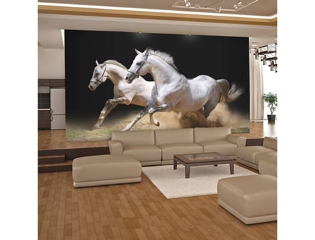 Papel de Parede ARTGEIST Cavalos A Galope Na Areia (250x193 cm)