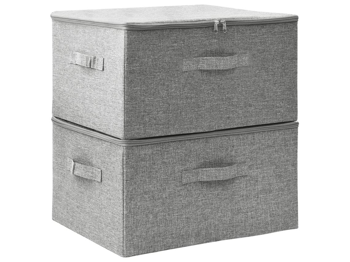 Storage Box, Storage Boxes Vidaxl Cinzeto Tecido (n/a)