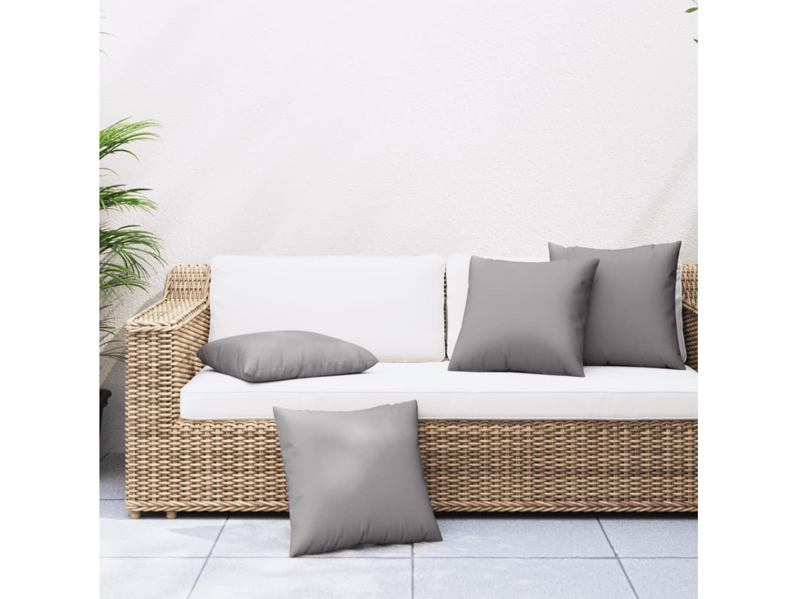 Vidaxl Almofadas De Sofá 4 Pcs 60x60 Cm Tecido Cinza