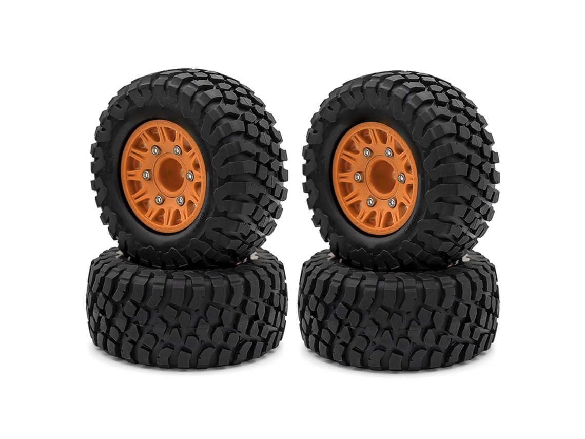 Pneus Com Aros Para Carro Rc 4 Unidades Para Caminhão Curto 1/10 Slash K1