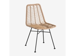 Sklum Cadeira De Jardim Em Rattan Sintético Gouda Natural Ratán Pe Natural   Negro   Sem Almofada