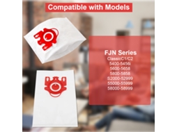 Pack de 8 Sacos de Substituição para Aspirador compatível com Miele e Fjn LAXISCREED