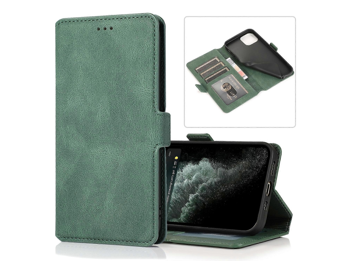 Capa De Couro Com Fecho Magnético Retrô Para Iphone 14
