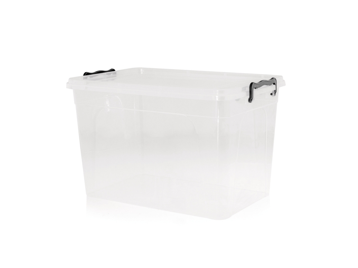 Caixa Arrumação com Lock Plástico 30L Transparente KASA 1 un