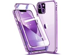 Lente para Telefone Protetora Graus Proteção para iPhone 14 HONGWE. Metal Magnética Transparente