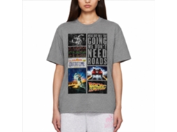 Rockinstone Back To The Future Movie Future Hits Heather Graphite Adult T-shirt Size:m