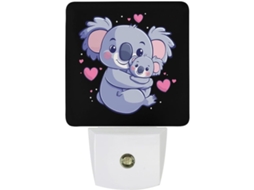 Luminária de parede LED Koala Mama com sensor crepuscular