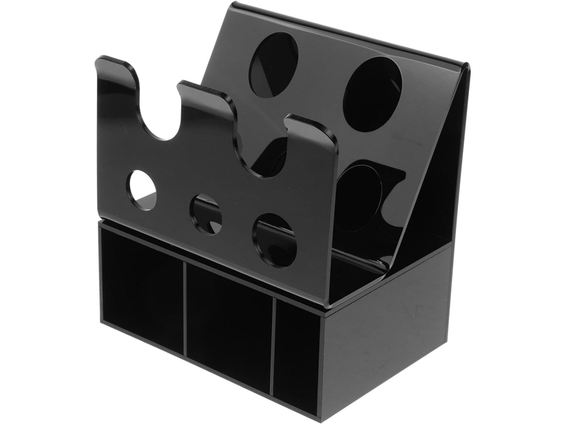 De Acrílico Com Gaveta Para Lâminas De Barbearia, Ideal Para Mesa E Banheiro Gokoco (preto)