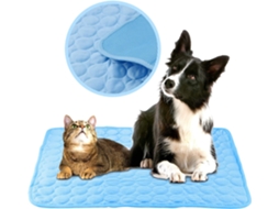 Tapete Refrescante, com Gel, para Cães e Gatos, Autorefrescante, Uso no Verão, 70x55 Cm, Azul AQUAFORGE