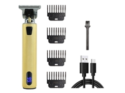 Aparador De Cabelo Masculino Aparador De Cabelo Profissional Recarregável Sem Fio Kit De Cuidados Para Homens Presente Ouro*