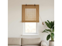 Vidaxl Estores De Rolo Castanho 60 X 160 Cm Bambu