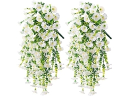 Conjunto de 2 Flores Artificiais Pendentes Resistentes a Uv, para Casa, Jardim AQUAFORGE