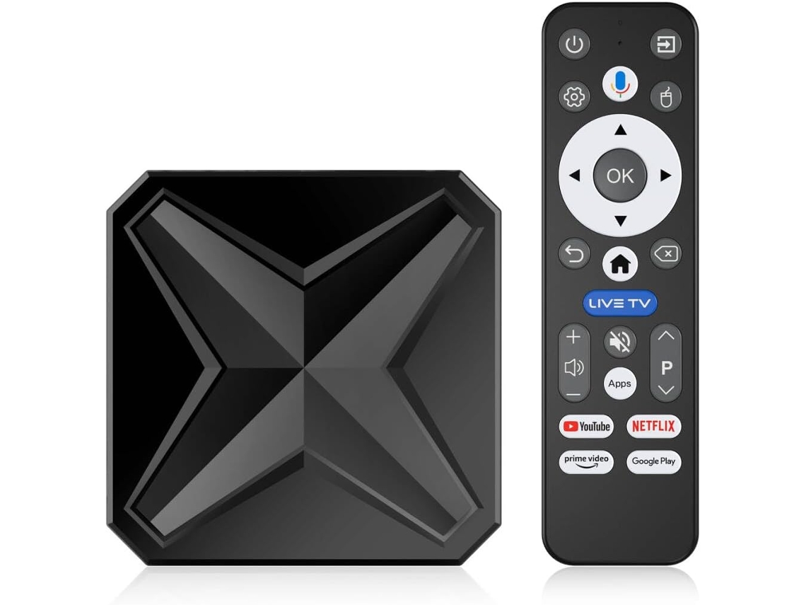 TV Box Android 14, 2GB RAM, 16GB ROM, RK3518, 8K, dual Wi-Fi, Bluetooth 5.4, Ethernet, USB 3.0, sem marca