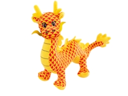Mascote de Dragão do Ano Novo Pelúcia Simulação Boneco Zodíaco Dragão S/MARCA