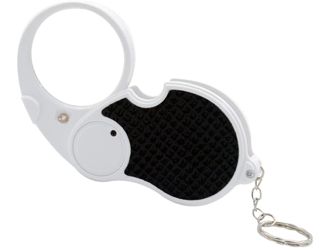 Mini Lupa de Bolso Dobrável com Chaveiro 5x BRILVIBERA