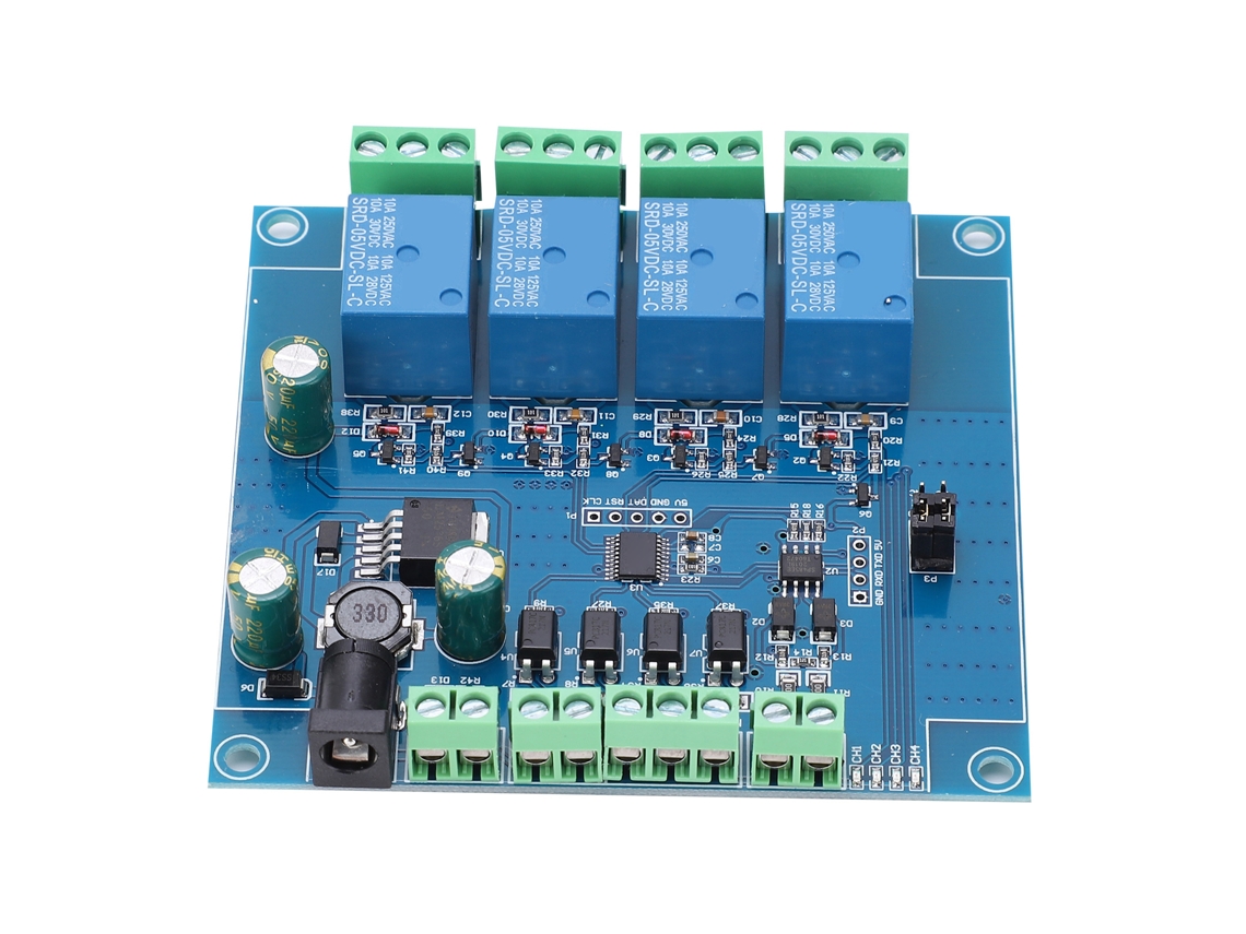 Módulo De Relé De 4 Canais Laxiscreed Compatível Com Dc 7-24v Para Controlo De Circuitos
