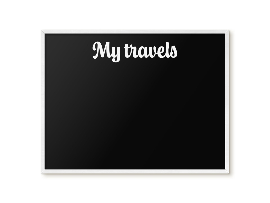 Magnetic Board My Travels For The Living Room Espelharte (80x60 Cm)