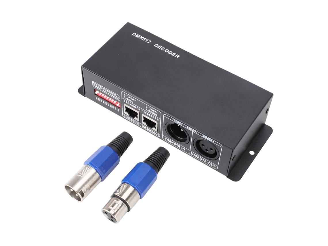 2026 decodificador Dmx512 de 3 Canais Controlador Led Rgb Dimmer Driver Placa Pcb de Ferro 12v 24v para Bares Hotéis