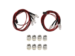 Kit de Luzes LED universais S/MARCA, 7.4v, 8mm, 2 vermelhas, 2 brancas, conversão