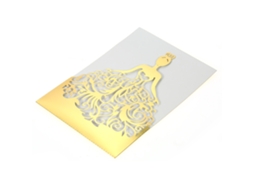 Cartões De Convite De Casamento Laser Cut Padrão Noiva