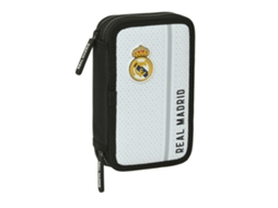 Estojo Pequeno Duplo 28 Peças Real Madrid 1º Equip. 24/25 12,5 x 19,5 x 4 cm. SAFTA