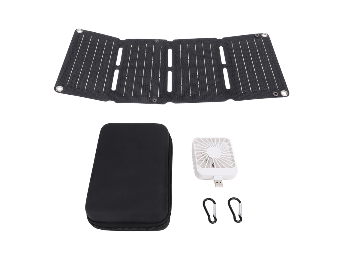 Painel Solar Plegável 40w Carregamento Rápido Usb com Cooler
