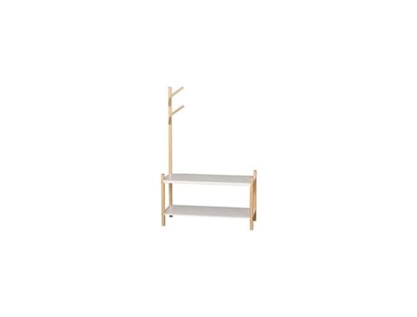 Cabide Judy Wild Dream Com 2 Prateleiras 120 X 80 X P 50 Cm Pinheiro, Branco Ac Déco