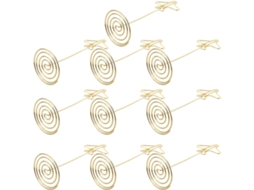 Porta Retratos Formato Avião Metal Dourado Conjunto 10 Unidades Resistente Elegante Cartões Ideal Casamentos GOKOCO