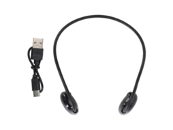 Fone De Ouvido Bluetooth V5.3 De Condução Aérea Aberto À Ouvido Água Resistente Para Esportes Preto