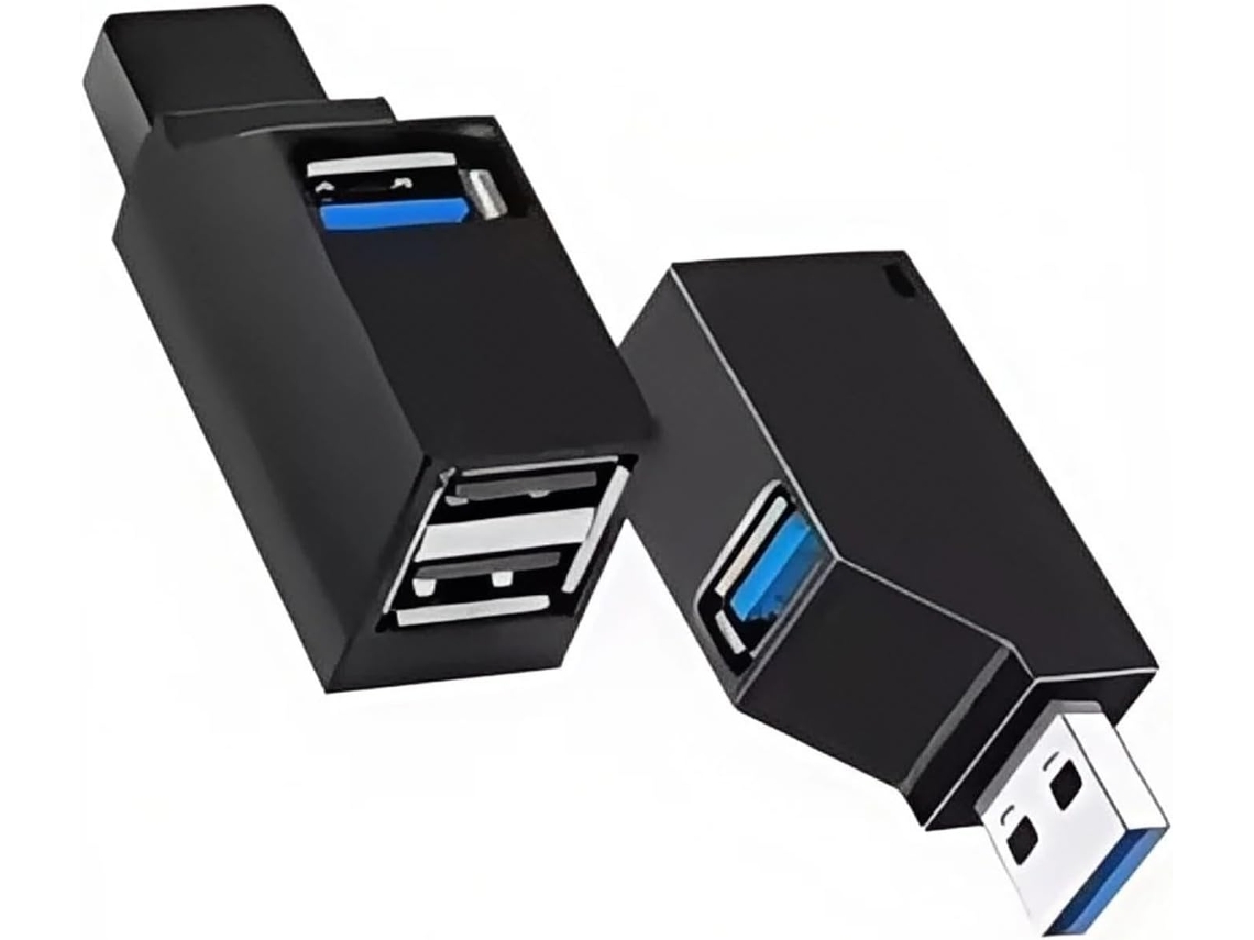 Hub Usb 3.0 De 3 Portas, 5 Gbps, Compacto E Portátil, Com Várias