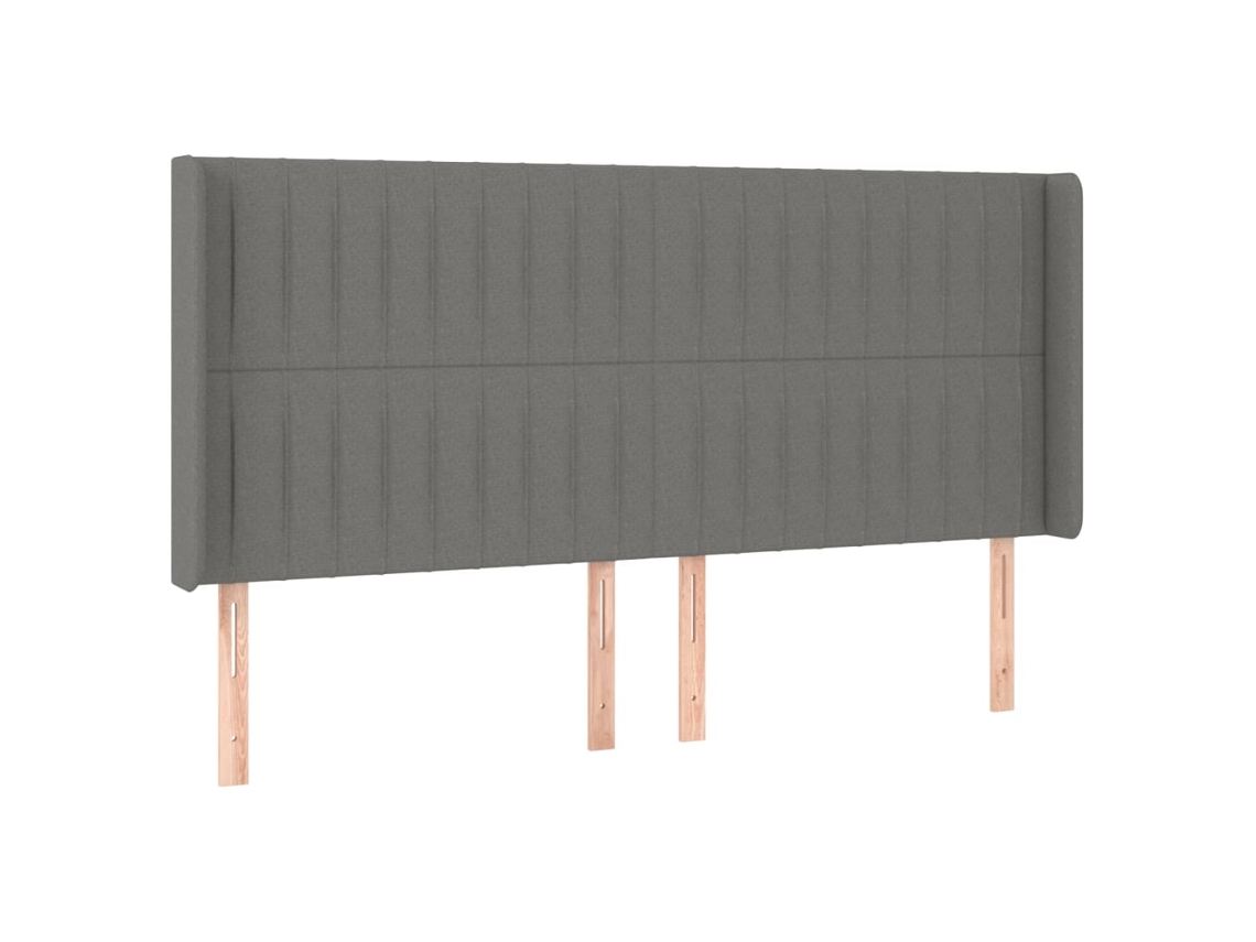 Headboard, Headboards Vidaxl Cinzeto Tecido (183 X 16 X 118/128 Cm)