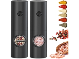 Moedor de Pimenta Elétrico, Conjunto e Sal em Aço Inoxidável GOKOCO