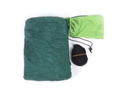 Rede de camping portátil, cama suspensa, com alça para árvore, verde claro e azul escuro CHABERLU