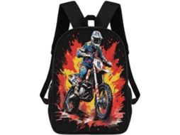 Mochila Feminina Com Estampa Moto Off-road, Escolar Infantil Para Meninos, Ideal De 5 9 Anos, Escola Viagens
