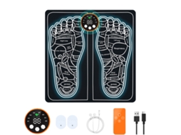 Lurelia Tapete Massageador Ems Para Pés, 8 Modos, 19 Níveis, Usb, Controlo Remoto, Relaxamento Muscular, Circulação Pernas