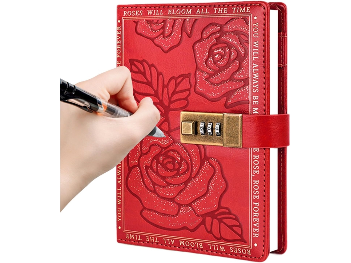 Com Divisórias | B6 | 224 Páginas Com Capa De Couro Rosa E Páginas Rígidas De Madeira | Pessoal Para Gokoco