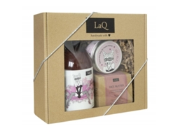 Coffret de Perfume O presente ajustou LAQ lebre (100 ml gel de 500 ml + 50 ml manteiga mousse + Cara) 1op.