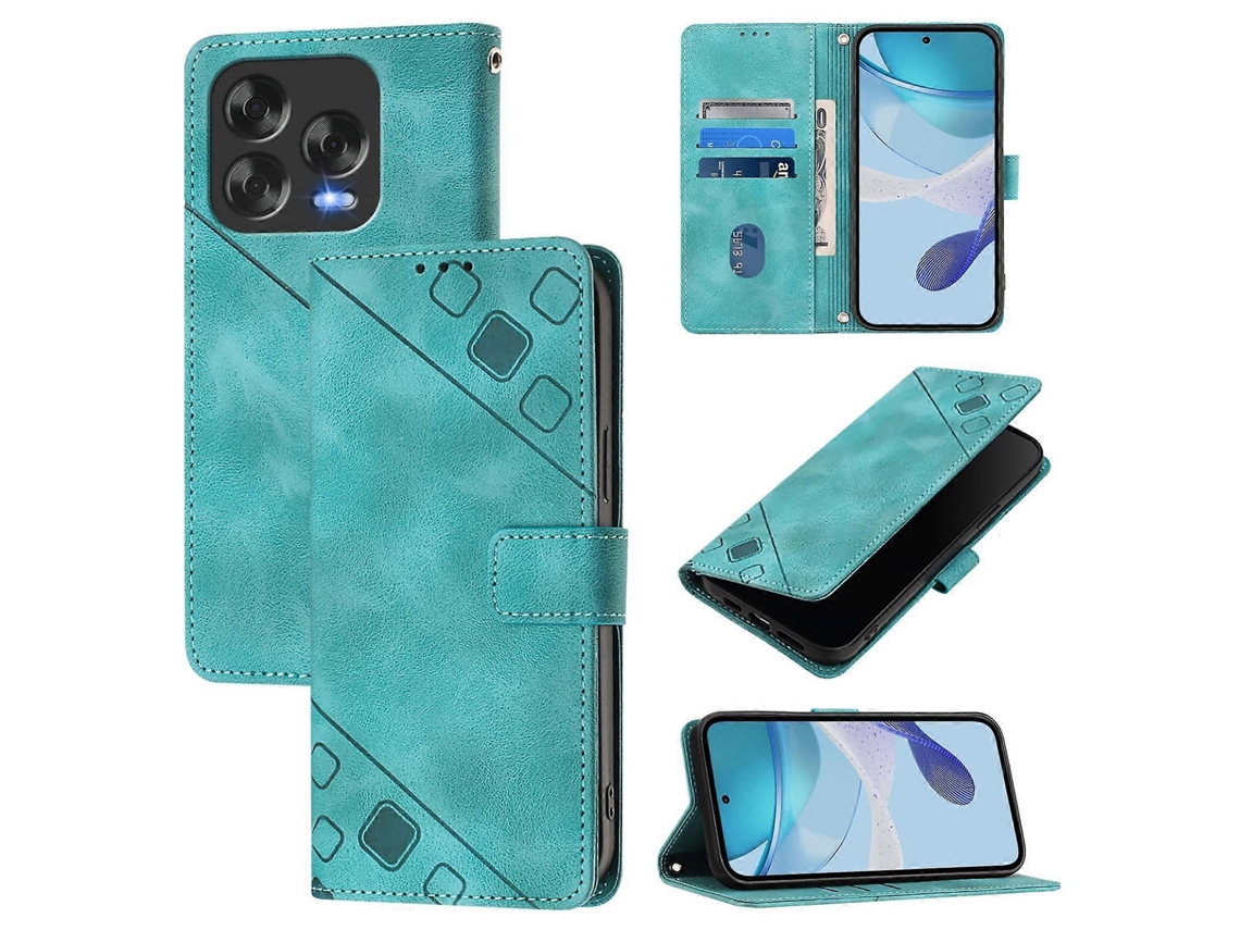 Capa De Celular De Couro Com Relevo Skin Feel