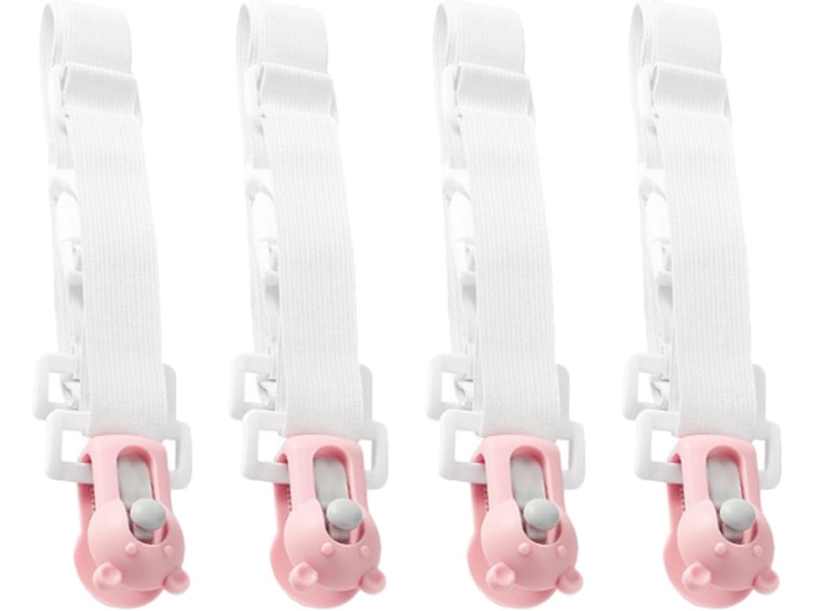 Conjunto de 4 Prendedores Cobertor Plástico e Nylon, Antiderrapantes, para Proteger o Bebê Durante a CHABERLU