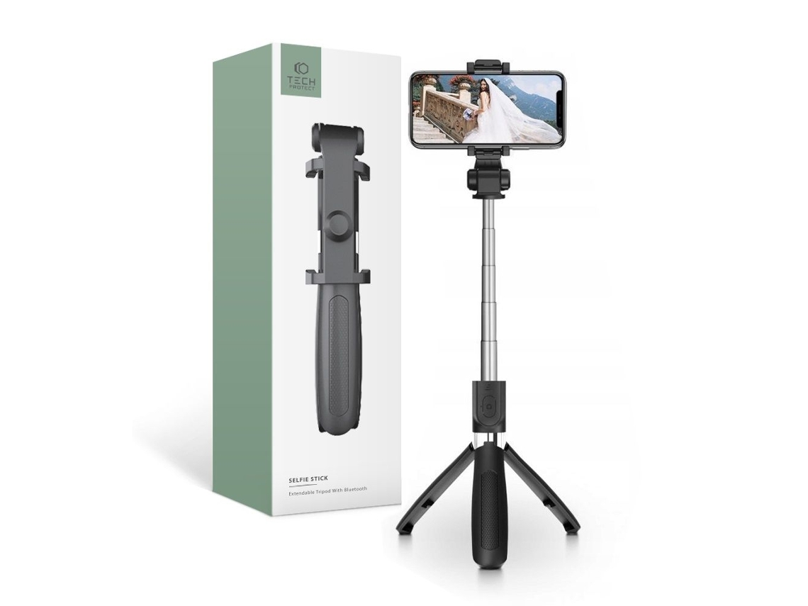 Tech-protect Selfie Stick Tripé Sem Fio Preto