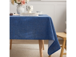 Tapa De Mesa Em Algodão E Linho De Design Nórdico, Azul, 140*200cm