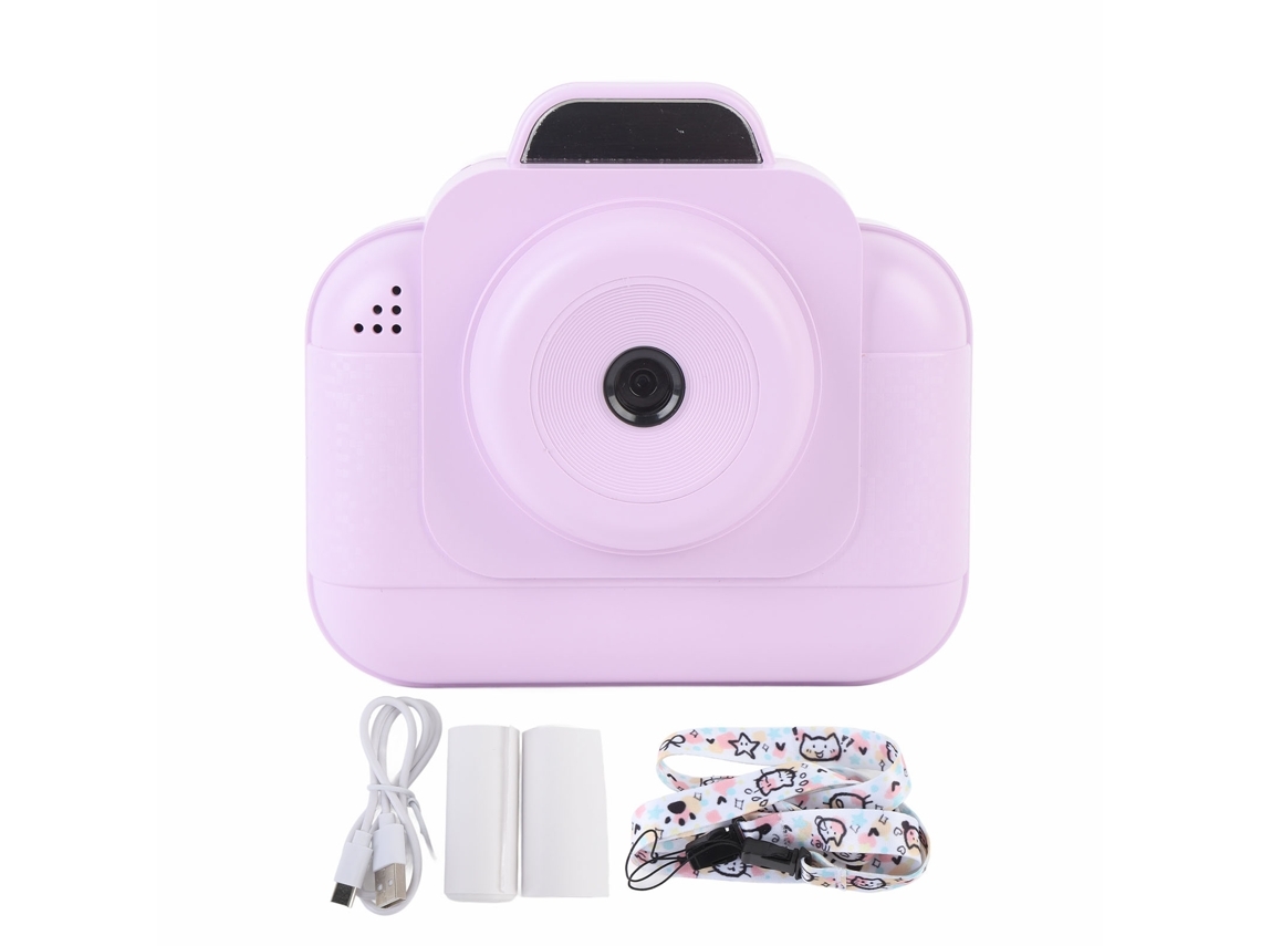 Câmera Digital Infantil Com Função De Impressão Instantânea, 48 Megapixels, 1080p, Tela De 2, 4 Polegadas, Roxa, Sem Marca.